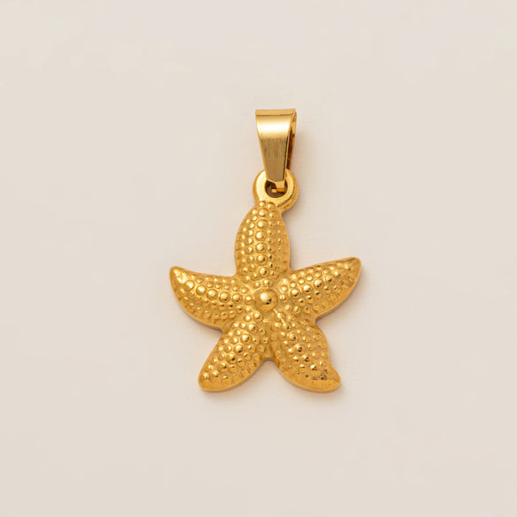 Pendant Necklace Titanium Steel Cross Starfish Twelve Constellations Electroplating