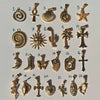 Pendant Necklace Titanium Steel Cross Starfish Twelve Constellations Electroplating