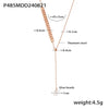 Pendant Necklace 316L Stainless Steel Electroplated Imitation Pearl Wheat Ear Geometric Light Luxury Women's