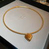 Pendant Necklace Titanium Steel Electroplated Moon Love Letters Numbers Text Clavicle Chain
