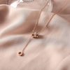 Pendant Necklace Titanium Steel Electroplated Moon Love Letters Numbers Text Clavicle Chain