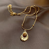 Pendant Necklace Titanium Steel Electroplated Moon Love Letters Numbers Text Clavicle Chain