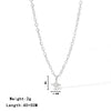 Pendant Necklace Titanium Steel Fourleaf Clover Geometric Minimalist Electroplating Women's O Chain