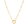 Pendant Necklace Titanium Steel Geometric Electroplated Retro Pearl