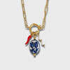 Pendant Necklace Titanium Steel Geometric Electroplated Retro Pearl