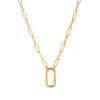 Pendant Necklace Titanium Steel Geometric Electroplated Retro Pearl