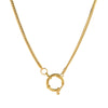 Pendant Necklace Titanium Steel Geometric Electroplated Retro Pearl