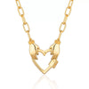 Pendant Necklace Titanium Steel Geometric Electroplated Retro Pearl