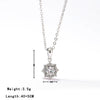 Pendant Necklace Titanium Steel Geometric Minimalist Electroplating For Women