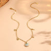 Pendant Necklace Titanium Steel Geometric Shell Marine Animal Style For Women