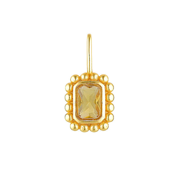 Pendant Necklace Titanium Steel Geometric Style Diamond Mixed Gemstone Inlay Vacuum Plated For Women