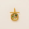 Pendant Necklace Titanium Steel Geometric Style Diamond Mixed Gemstone Inlay Vacuum Plated For Women