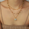 Pendant Necklace 316L Stainless Steel Gold Plated Geometric Simple Style Jewelry For Women