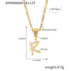 Pendant Necklace Titanium Steel Gold Plated Hip Hop Style With Micro Inlaid Zircon And Letter Pattern