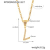 Pendant Necklace Titanium Steel Gold Plated Hip Hop Style With Micro Inlaid Zircon And Letter Pattern