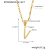 Pendant Necklace Titanium Steel Gold Plated Hip Hop Style With Micro Inlaid Zircon And Letter Pattern