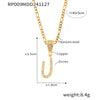 Pendant Necklace Titanium Steel Gold Plated Hip Hop Style With Micro Inlaid Zircon And Letter Pattern