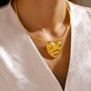 Pendant Necklace 316L Stainless Steel Heart Geometric Electroplating Women's