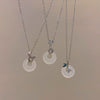 Pendant Necklace Titanium Steel Imitation Chalcedony Geometric Electroplating Women's