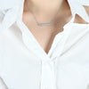 Pendant Necklace 316L Stainless Steel 18K Gold Plated Geometric Letter Design