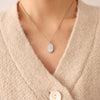 Pendant Necklace 316L Stainless Steel 18K Gold Plated Retro Portrait Oval Geometric Style Jewelry