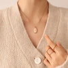 Pendant Necklace 316L Stainless Steel 18K Gold Plated Retro Portrait Oval Geometric Style Jewelry