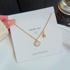 Pendant Necklace Titanium Steel Mixed Gem Inlay Heart Pattern Dripping Oil Design For Women
