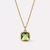 Pendant Necklace Titanium Steel Organic Glass Geometric Simple Women's O Word Chain