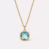 Pendant Necklace Titanium Steel Organic Glass Geometric Simple Women's O Word Chain