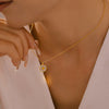 Pendant Necklace 316L Stainless Steel Water Shell Retro Star Geometric Light Luxury Electroplated