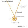 Pendant Necklace 316L Stainless Steel Water Shell Retro Star Geometric Light Luxury Electroplated