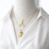 Pendant Necklace Unisex Copper Geometric Minimalist Electroplated With Butterfly Owl Dragonfly Design