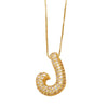 Pendant Necklace With Geometric Style Copper Pendant And Box Chain Electroplated With Zirconium And English Letters