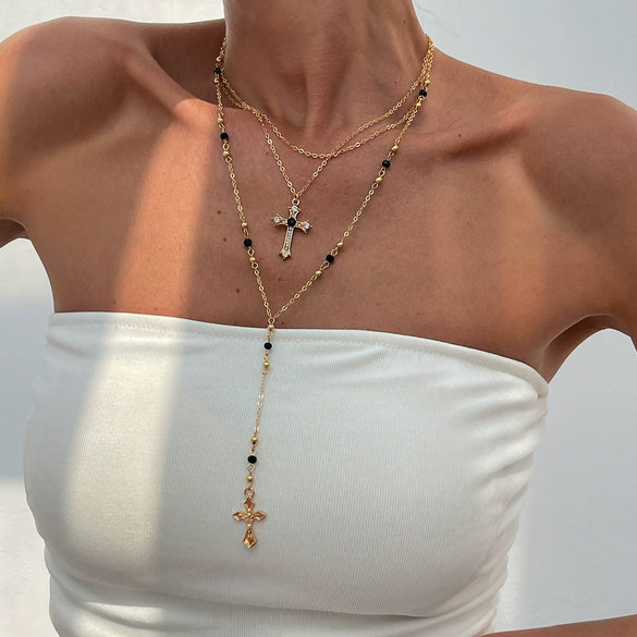 Pendant Necklace Women Hiphop Style Geometric Zinc Alloy Iron Electroplated