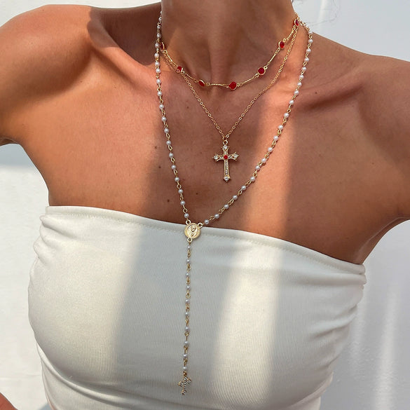 Pendant Necklace Women Hiphop Style Geometric Zinc Alloy Iron Electroplated
