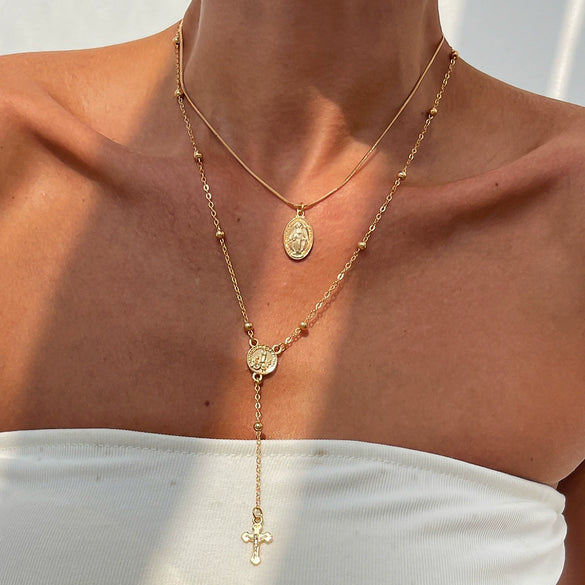 Pendant Necklace Women Hiphop Style Geometric Zinc Alloy Iron Electroplated