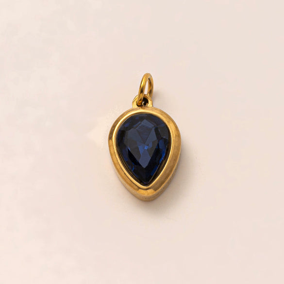 Pendant Necklace Women Stainless Steel Titanium Steel Mixed Gemstone Setting Geometric Style Set With Diamonds