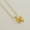 Pendant Necklace Women 316L Stainless Steel 316L Stainless Steel Small Snake Chain With Letter Pattern Electroplated
