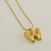 Pendant Necklace Women 316L Stainless Steel 316L Stainless Steel Small Snake Chain With Letter Pattern Electroplated