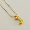 Pendant Necklace Women 316L Stainless Steel 316L Stainless Steel Small Snake Chain With Letter Pattern Electroplated