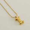 Pendant Necklace Women 316L Stainless Steel 316L Stainless Steel Small Snake Chain With Letter Pattern Electroplated