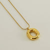 Pendant Necklace Women 316L Stainless Steel 316L Stainless Steel Small Snake Chain With Letter Pattern Electroplated