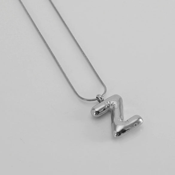 Pendant Necklace Women 316L Stainless Steel 316L Stainless Steel Small Snake Chain With Letter Pattern Electroplated