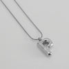 Pendant Necklace Women 316L Stainless Steel 316L Stainless Steel Small Snake Chain With Letter Pattern Electroplated