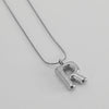 Pendant Necklace Women 316L Stainless Steel 316L Stainless Steel Small Snake Chain With Letter Pattern Electroplated