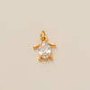 Pendant Necklace Women's Copper Mixed Gemstone Setting Electroplating Ushaped Heart Shape Flower Pattern