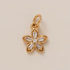 Pendant Necklace Women's Copper Mixed Gemstone Setting Electroplating Ushaped Heart Shape Flower Pattern