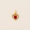 Pendant Necklace Women's Copper Mixed Gemstone Setting Electroplating Ushaped Heart Shape Flower Pattern