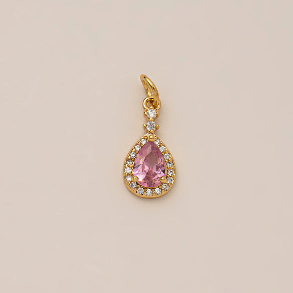 Pendant Necklace Women's Copper Mixed Gemstone Setting Electroplating Ushaped Heart Shape Flower Pattern