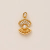 Pendant Necklace Women's Copper Mixed Gemstone Setting Electroplating Ushaped Heart Shape Flower Pattern